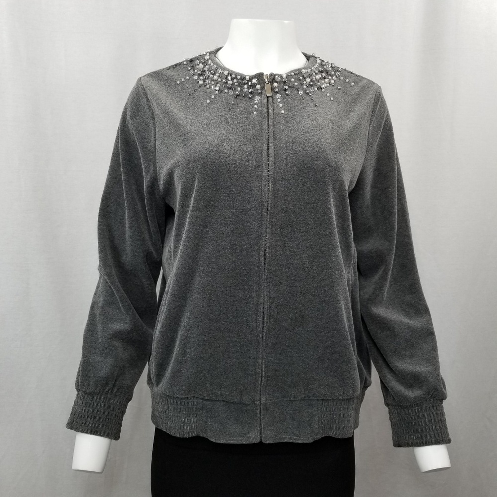 Coldwater Creek Women's Velour Beaded Jacket PL